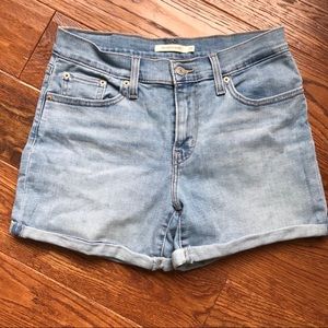 Levi high waisted denim shorts